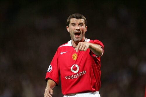 Her ses et billede af Roy Keane.