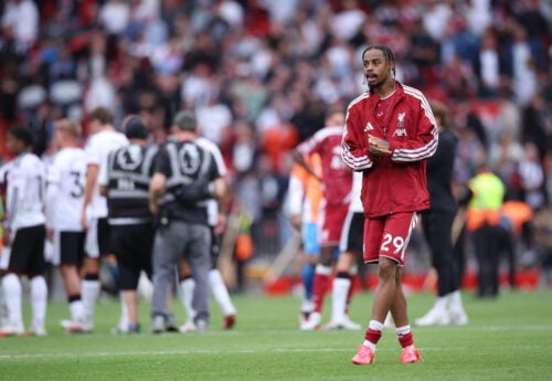 Bradley Barcola fik chancen fra start, da Liverpool lørdag tog imod Fulham, men den franske offensivspiller slog ikke til.