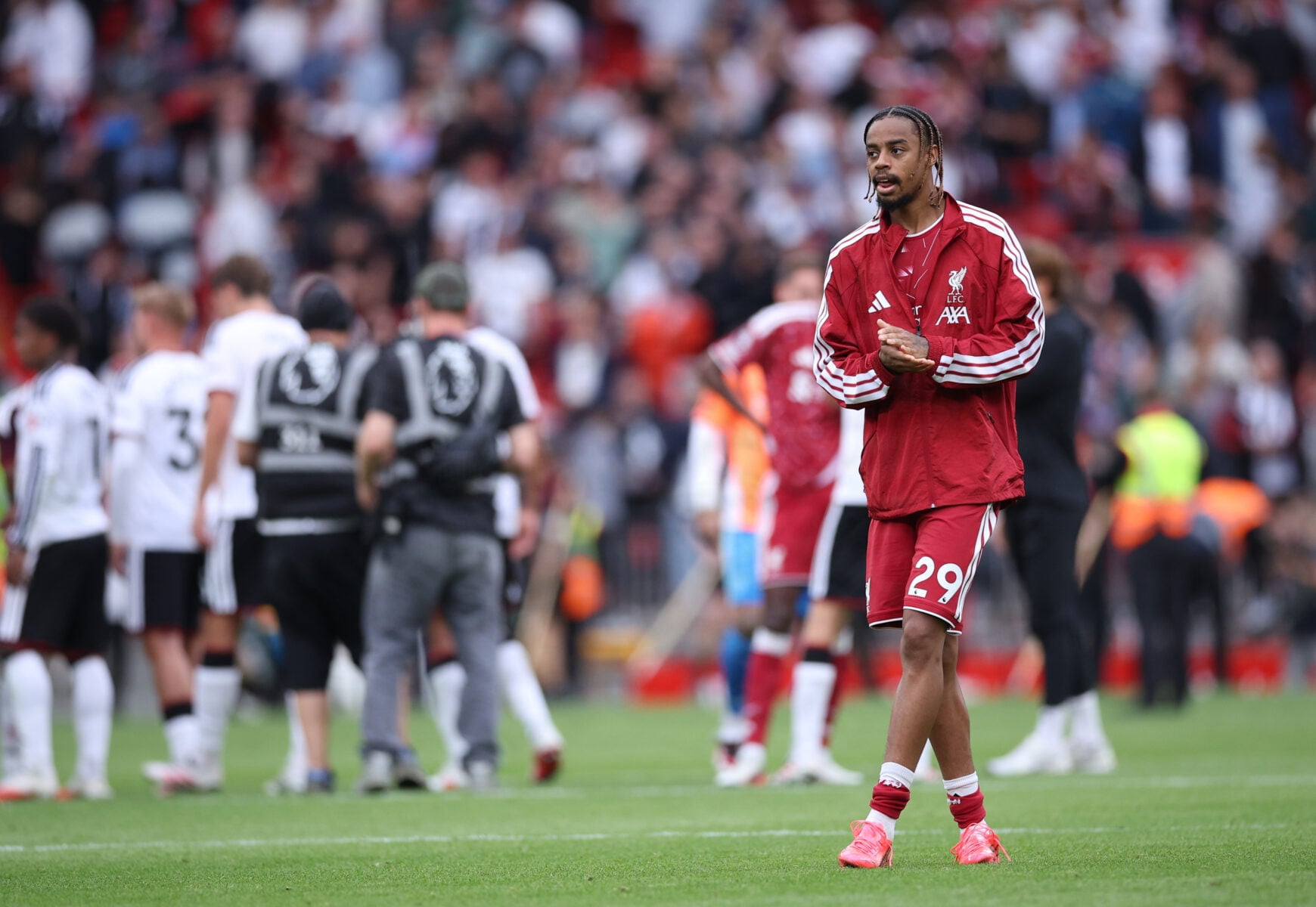 Bradley Barcola fik chancen fra start, da Liverpool lørdag tog imod Fulham, men den franske offensivspiller slog ikke til.
