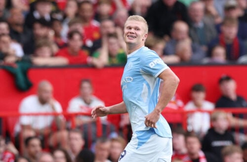 Erling Haaland scorede søndag aften.