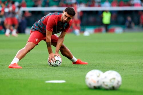 Bruno Fernandes nærmer sig et comeback for Portugal, efter at Manchester United-anføreren har døjet med fysiske problemer i flere uger.
