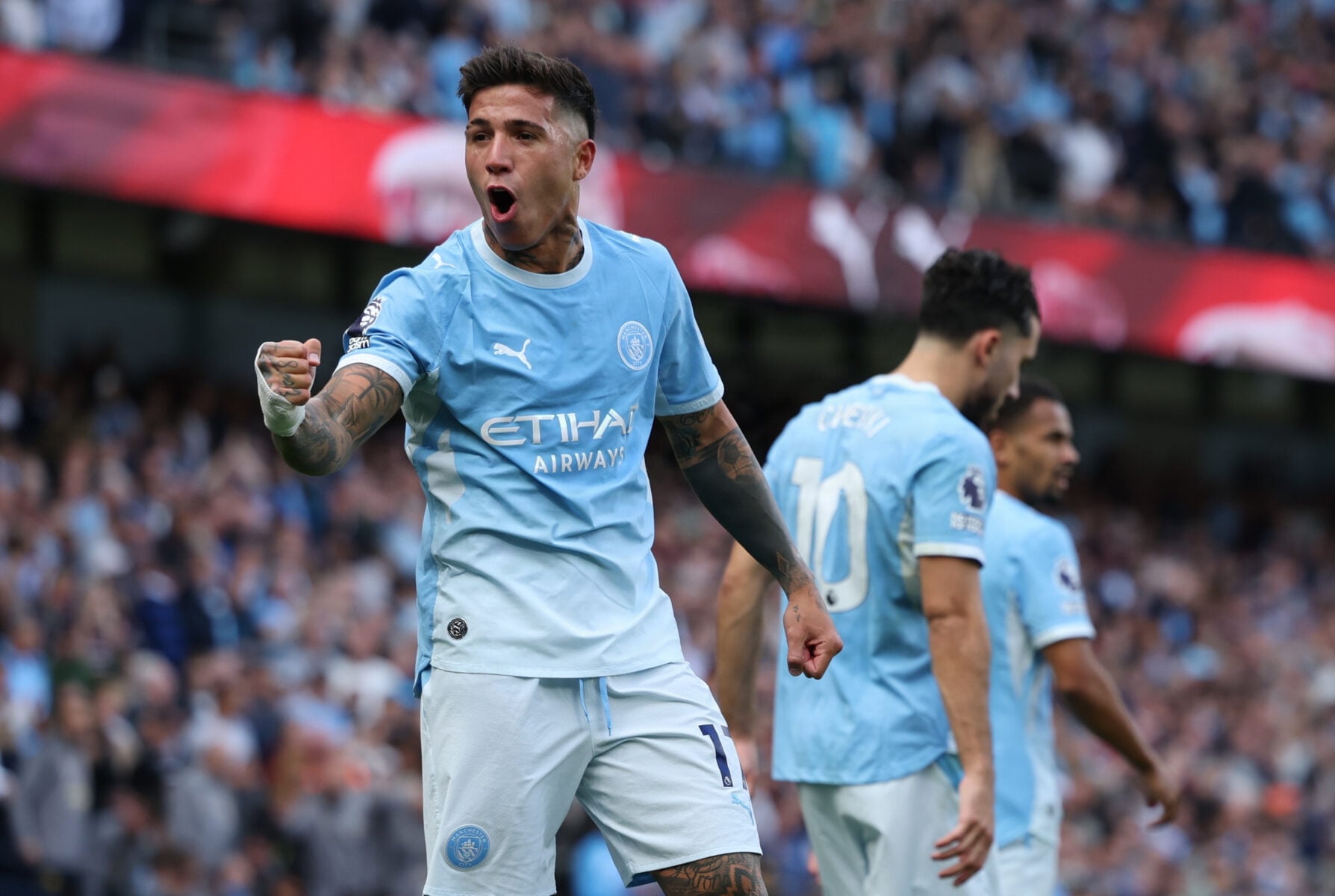 Enzo Fernández har vundet Manchester Citys pris for månedens mål i september efter sit spektakulære frisparksmål mod Sunderland.