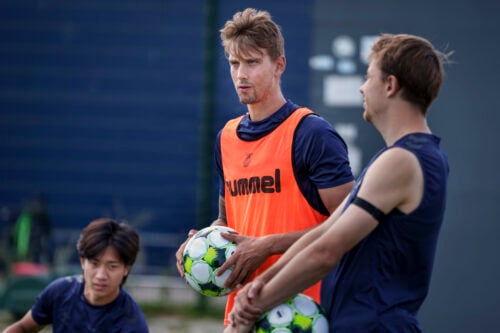 Andreas Maxsø har allerede fået sin første kamp for FC Midtjylland, som lørdag tabte til en klub fra 1. division.